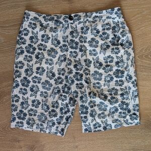 Jachs NY Floral Print Seersucker Chino Shorts Summer Weight Men's Tropical